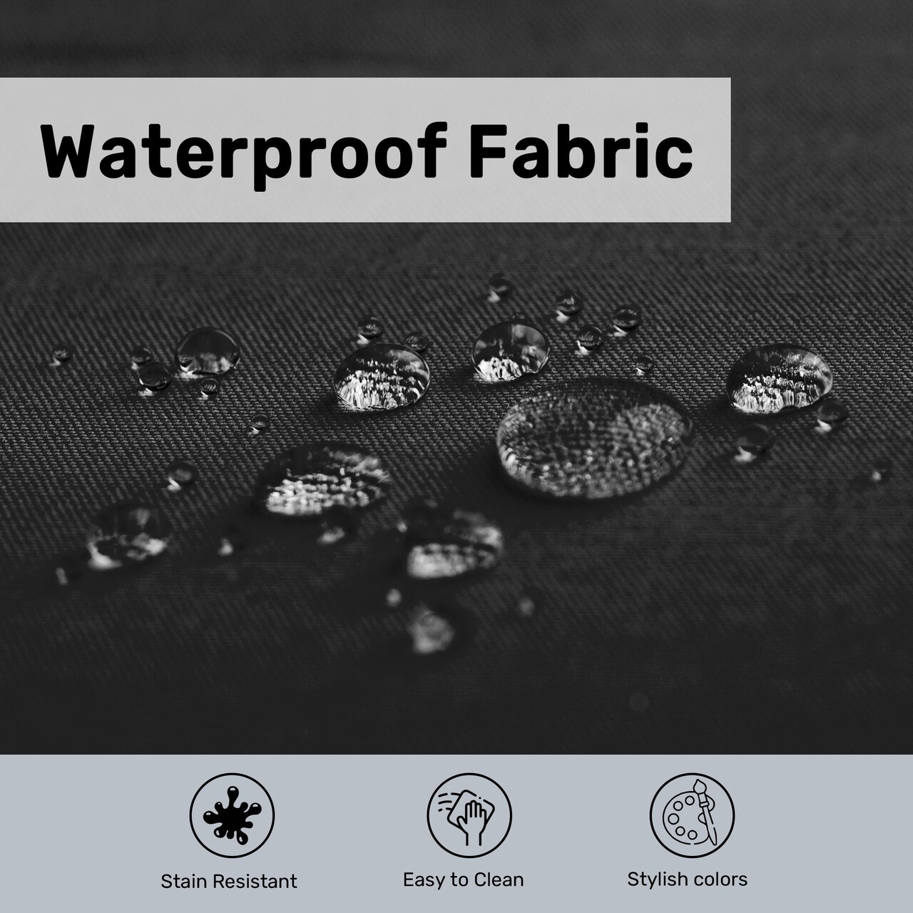 Waterproof Square Patio Seat Cushions 4 Pack 18.5X16x3 Indoor Outdoor Comfort